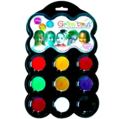 Palette Med Ansigtsmaling 9 Farver Prinsesser