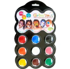 Palette Med Ansigtsmaling 9 Farver Karnival