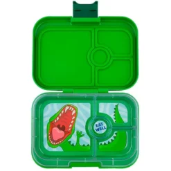 Panino Madkasse Med 4 Rum Jurassic Green/Dinosaur Tray