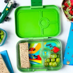 Panino Madkasse Med 4 Rum Matcha Green Race Cars Tray