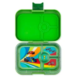 Panino Madkasse Med 4 Rum Matcha Green Race Cars Tray