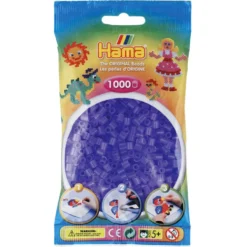 Perler Transparent Lyselilla Frv 74 (1000 stk)
