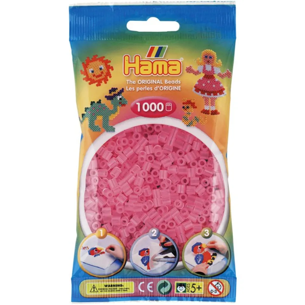 Perler Transparent Lyserød Frv 72 (1000 stk)