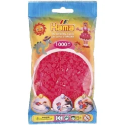 Perler Transparent Pink Frv 32 (1000 stk)