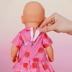 Pink Dukkekjole med Æbler (36 cm)