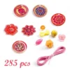 Plastperler med Blomster