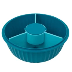 Poke Bowl Madkasse Med Skillevæg Lagoon Blue