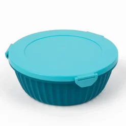 Poke Bowl Madkasse Med Skillevæg Lagoon Blue