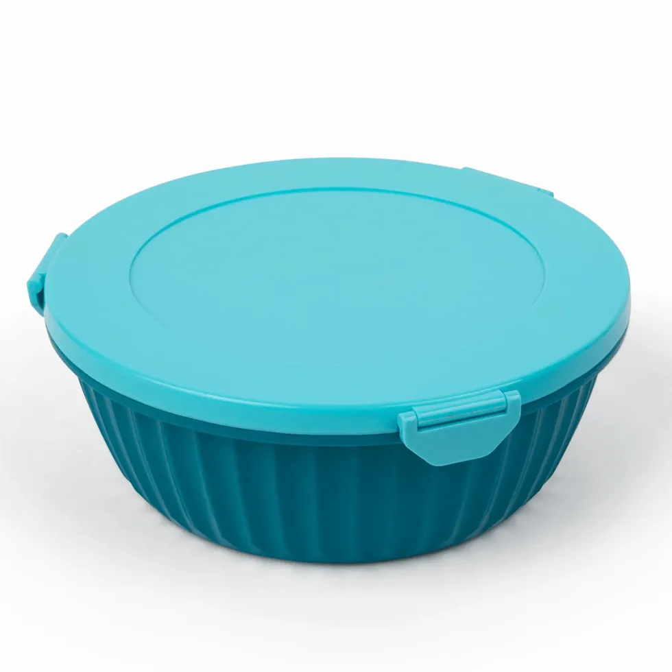 Poke Bowl Madkasse Med Skillevæg Lagoon Blue