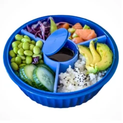 Poke Bowl Madkasse Med Skillevæg Hawaii Blue