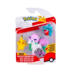 Pokémon 3-Pak Battle Figure, Pikachu/Gible/Galarian Ponyta