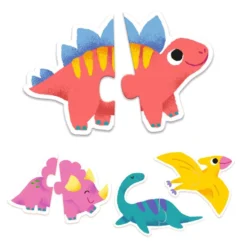 Puzzle Duo med Dinosaur