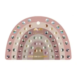 Ørestickers 30 Par Pink Gem Ear Rings