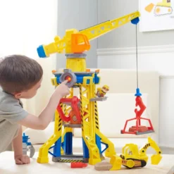 Rubble & Crew, krantårn med Kinetic Sand