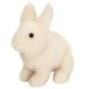 Siddende Kanin i Råhvid (20 cm)