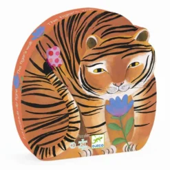Silhouetpuslespil med Tiger (24 brikker)