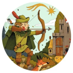 Silhouetpuslespil Robin Hood 36 Brikker