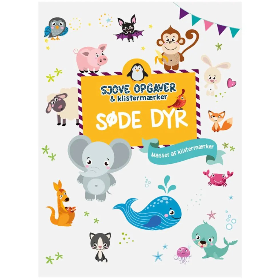Sjove Opgaver & Klistermærker: Søde Dyr