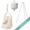 Slyngevugge Premium Med Basic Stativ Inkl. Vuggemotor Nature/Sage Green