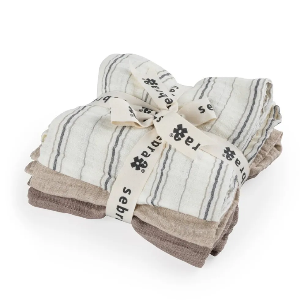 Stofbleer Cream Stripe Beige (3 stk)