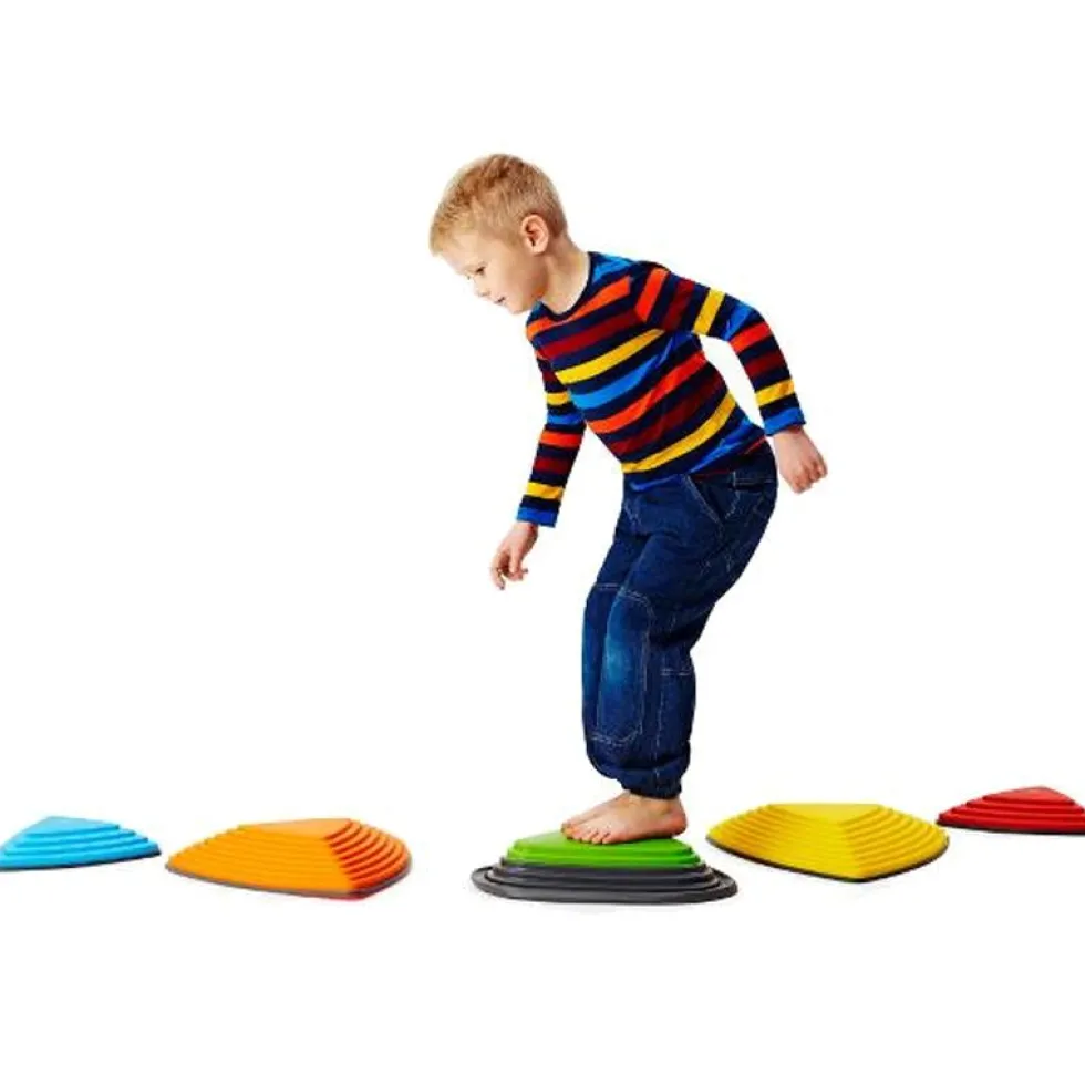 Trædesten Med Bouncing Sten