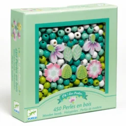 Træperler med Blomster