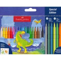 Tusser 18 + 3 Metallic + 3 Neon + Stickers Dinosaur