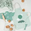 Vandtæt Børneforklæde Happy Clouds Grøn